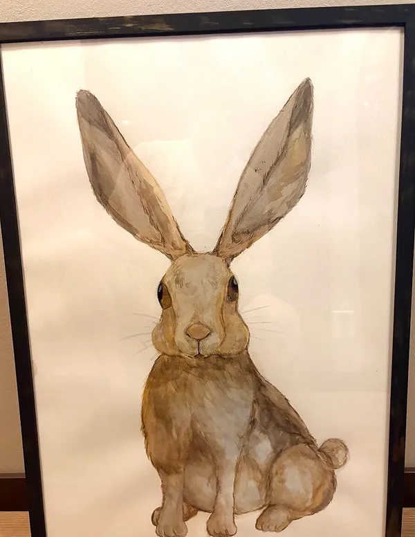 Original Watercolor Hare Painting