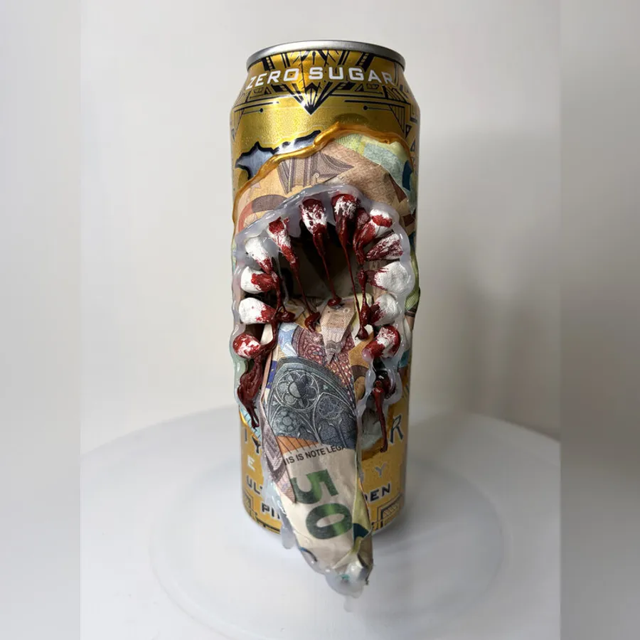 Golden Monster Can Sculpture — photo 1 of 4